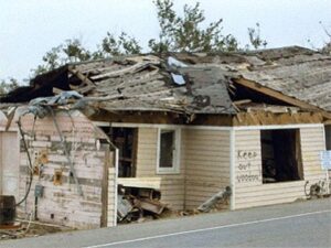 Housing damaged by Katrina