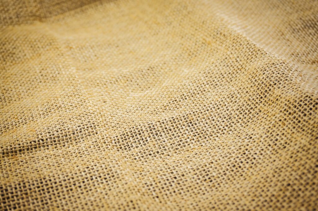 Hemp fiber burlap texture